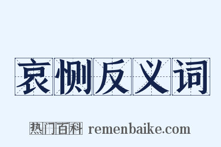 哀恻反义词是什么意思的图片